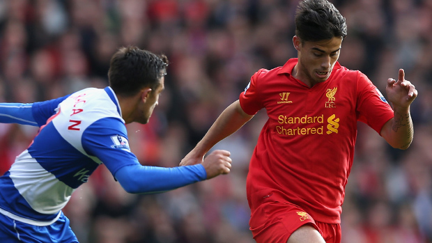 Liverpool youngster Suso in action against Reading